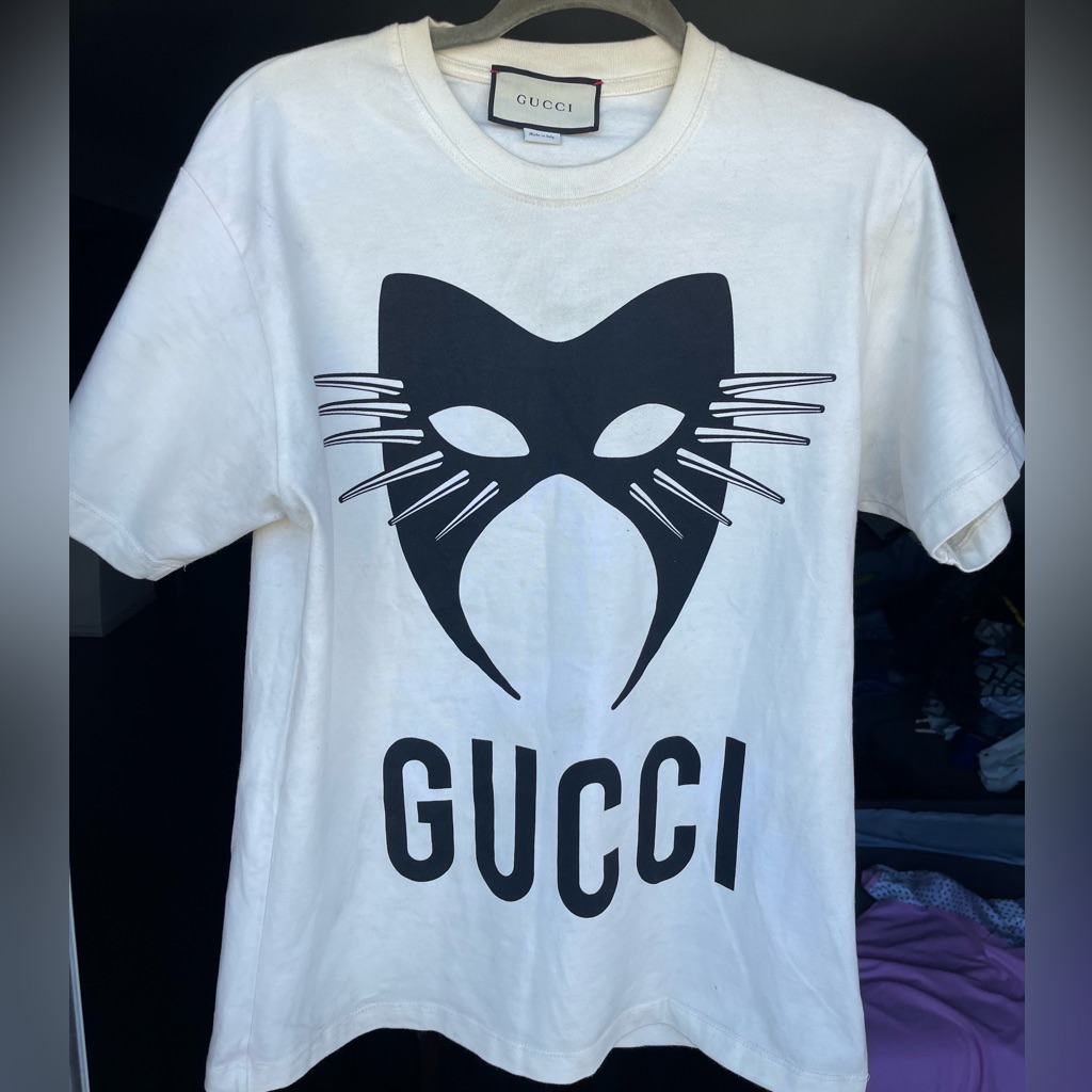 Gucci White Logo Crewneck Tee